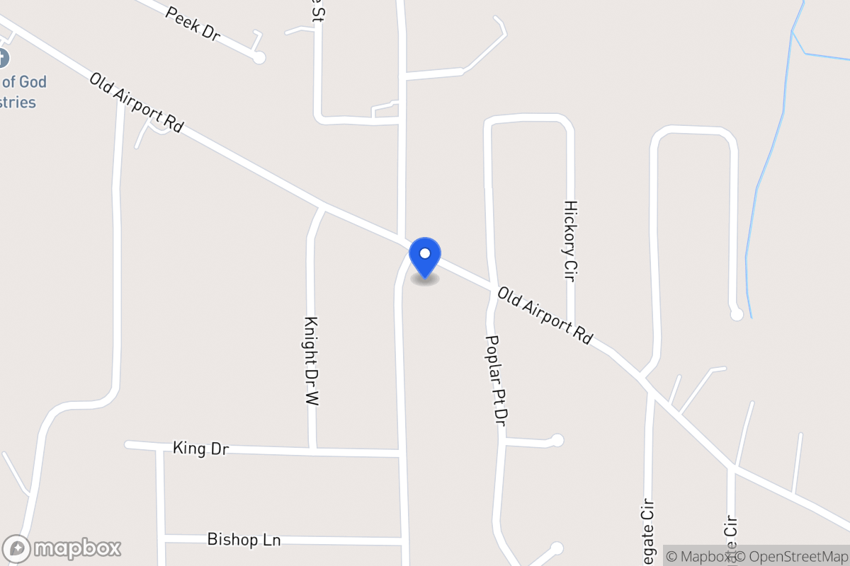Map of 257 Old Airport Rd