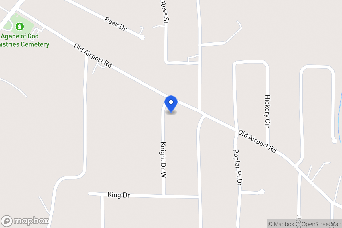 Map of 207 Old Airport Rd