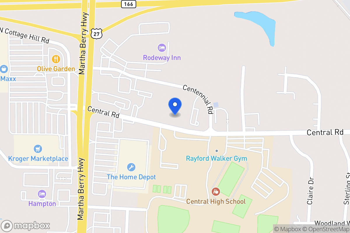 Map of 114 Central High Rd