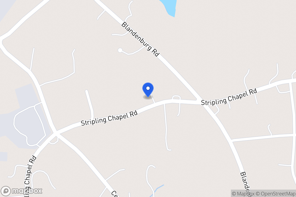 Map of 1390 Stripling Chapel Rd