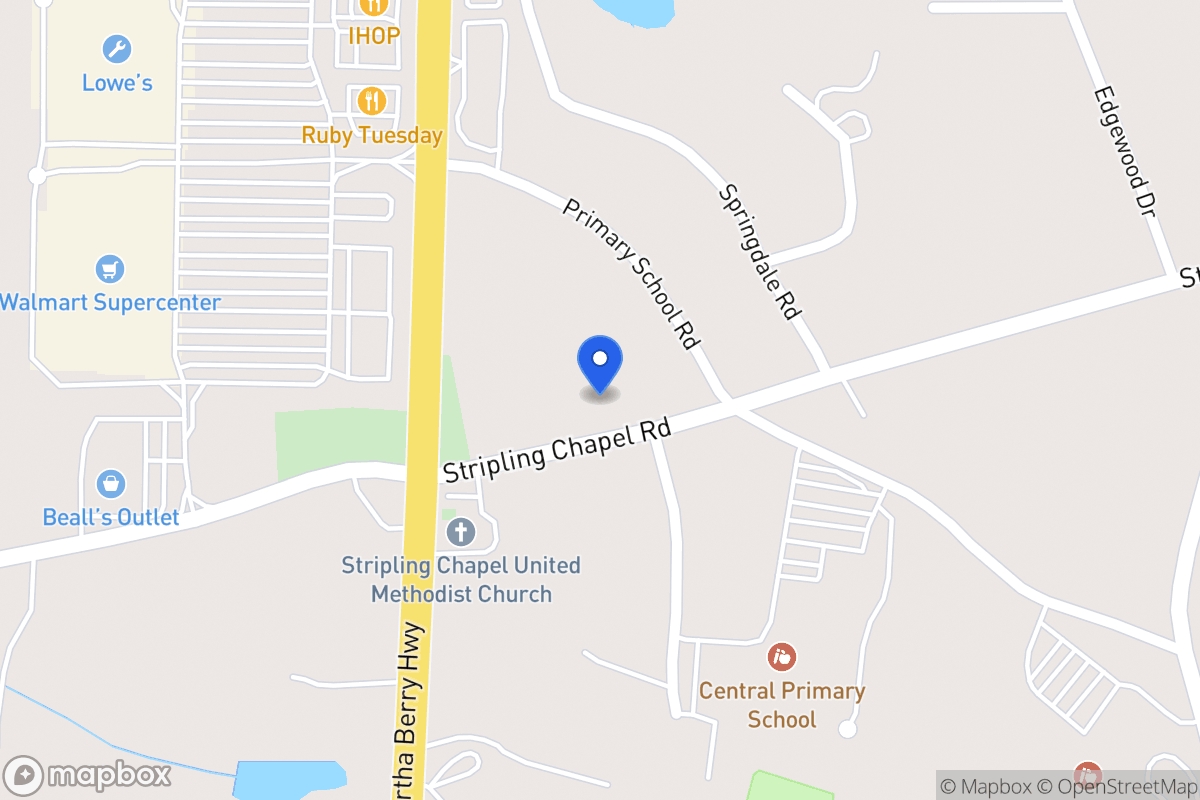 Map of 612 Stripling Chapel Rd