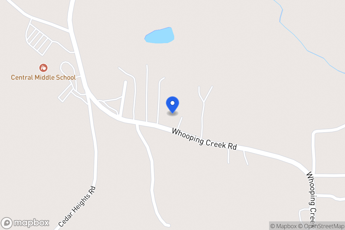 Map of 314 Whooping Creek Rd