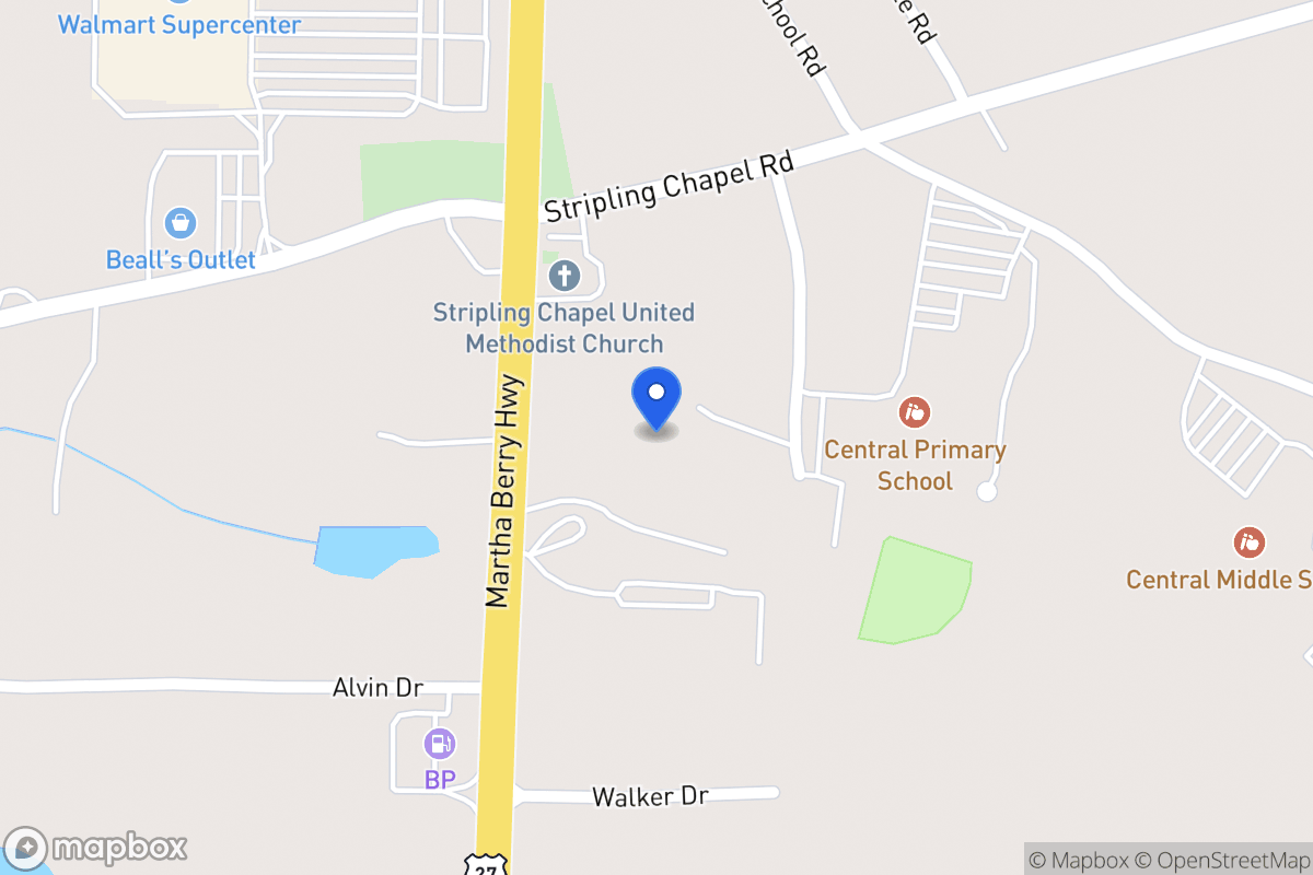 Map of 71 Central Middle School Rd