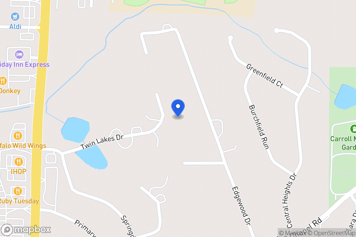 Map of 121 Twin Lakes Dr