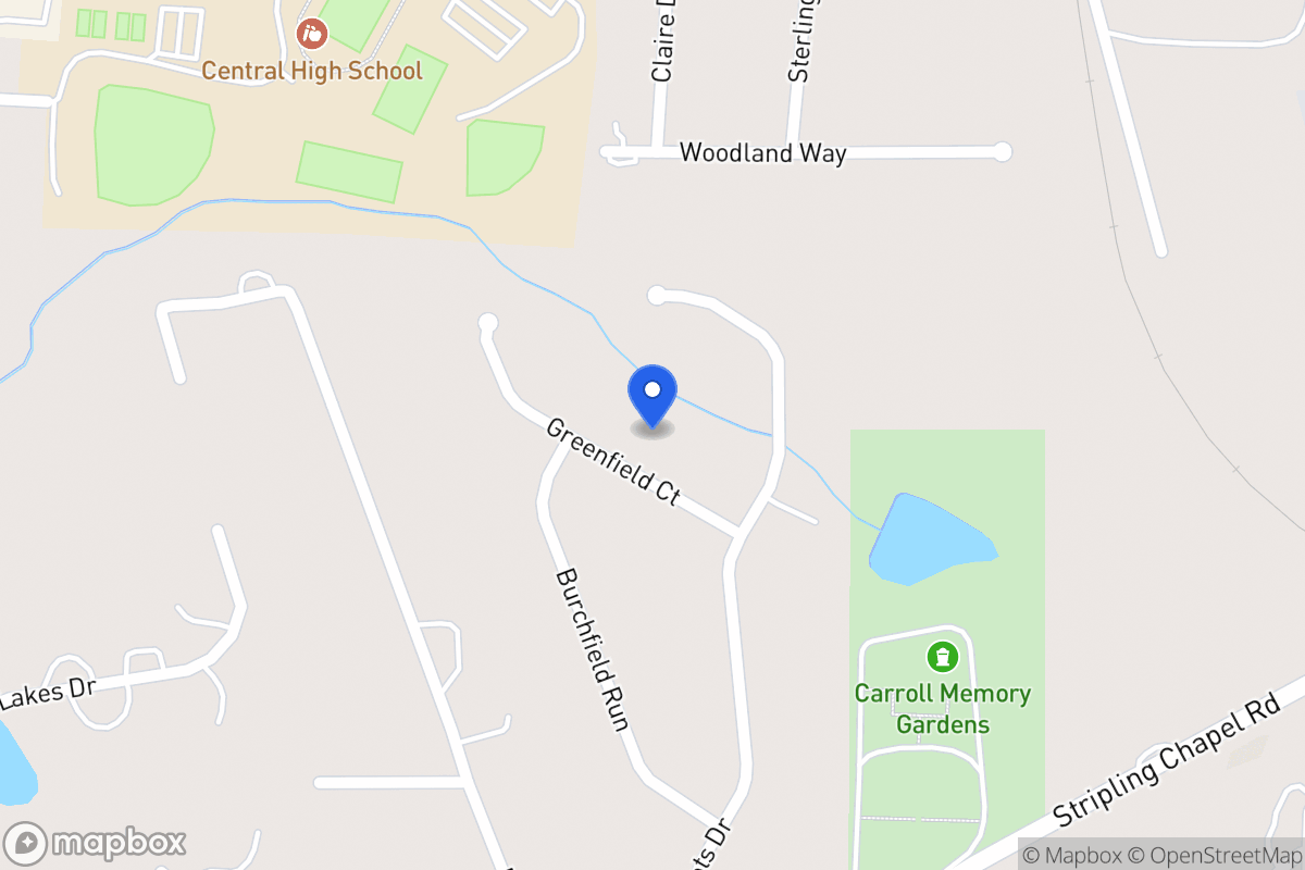 Map of 121 Greenfield Ct
