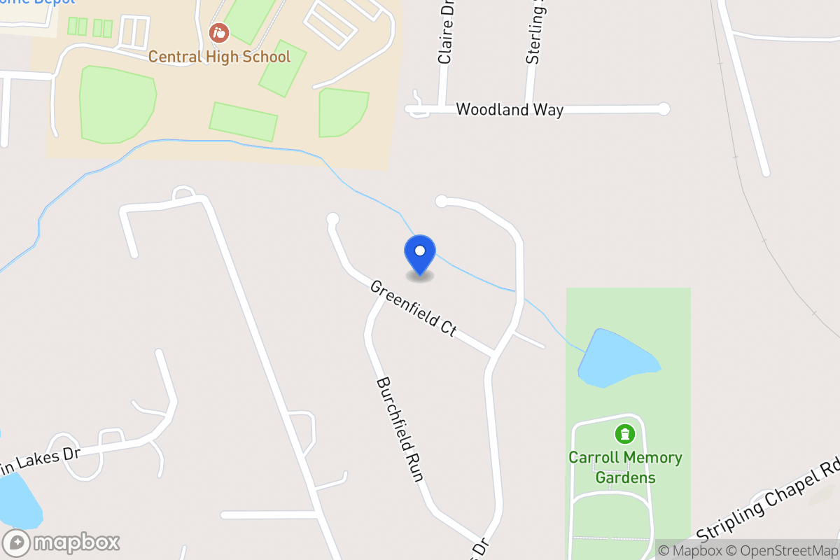 Map of 127 Greenfield Ct