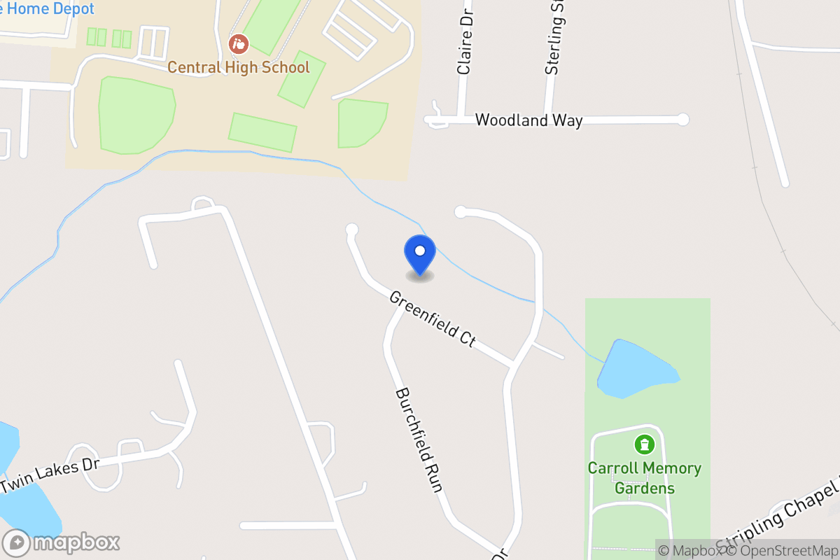 Map of 133 Greenfield Ct