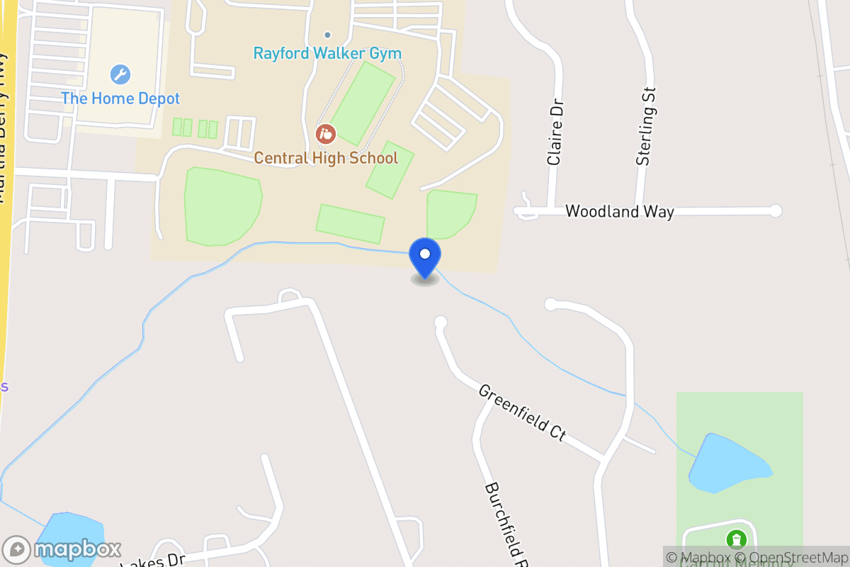 Map of 166 Greenfield Ct