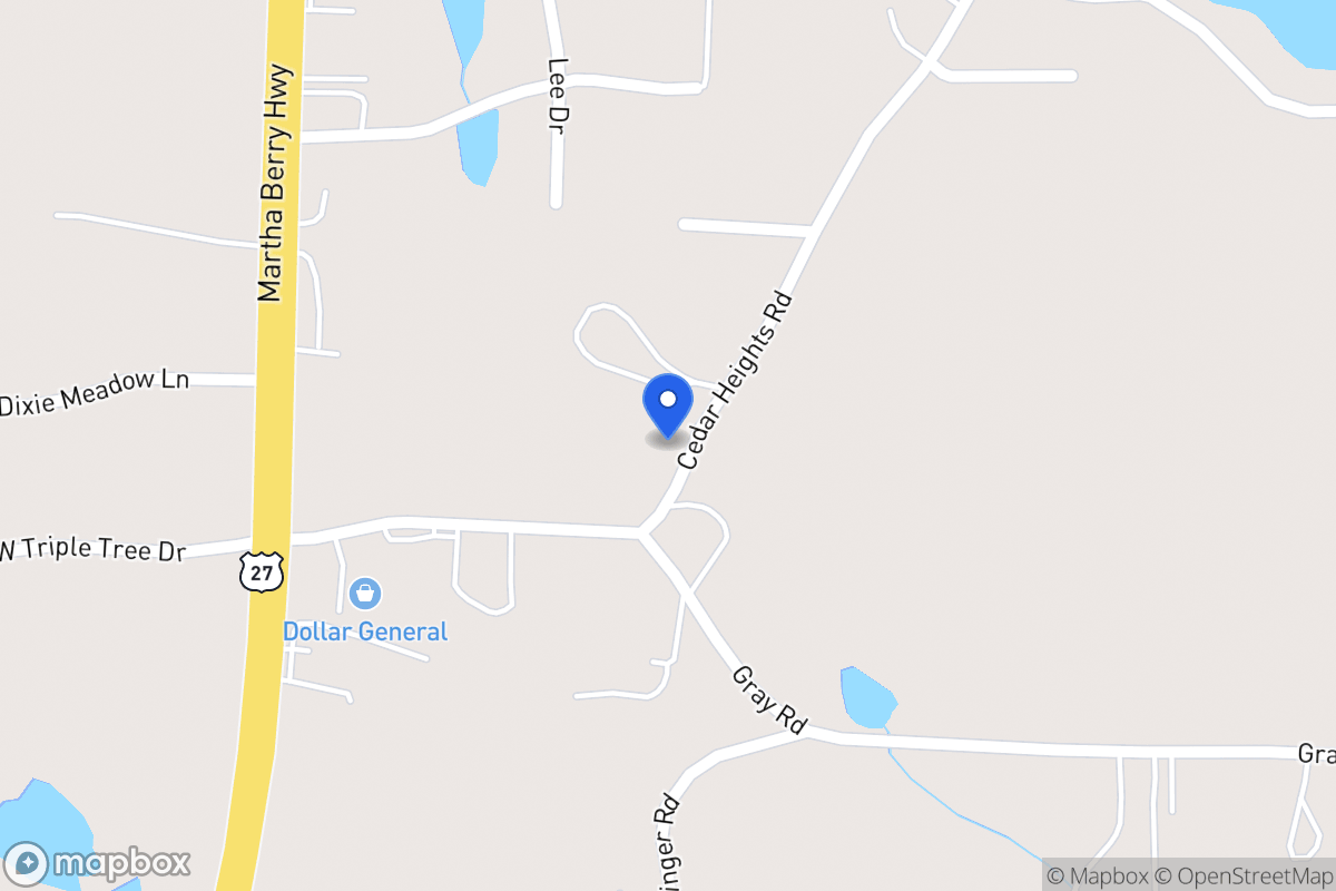 Map of 421 Cedar Heights Rd