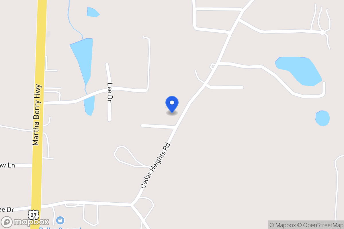 Map of 341 Cedar Heights Rd