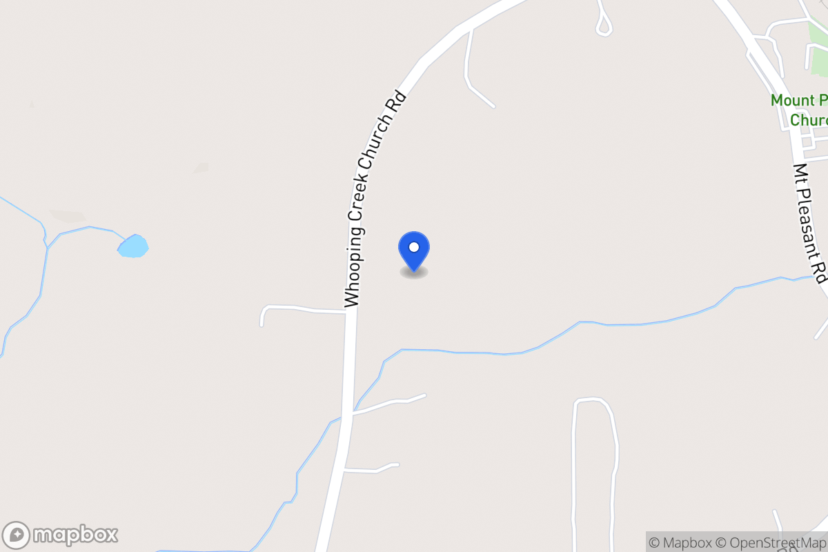 Map of 872 Whooping Creek Church Rd