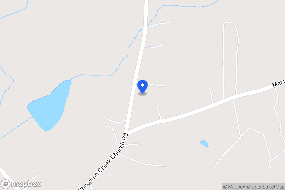 Map of 1028 Whooping Creek Church Rd