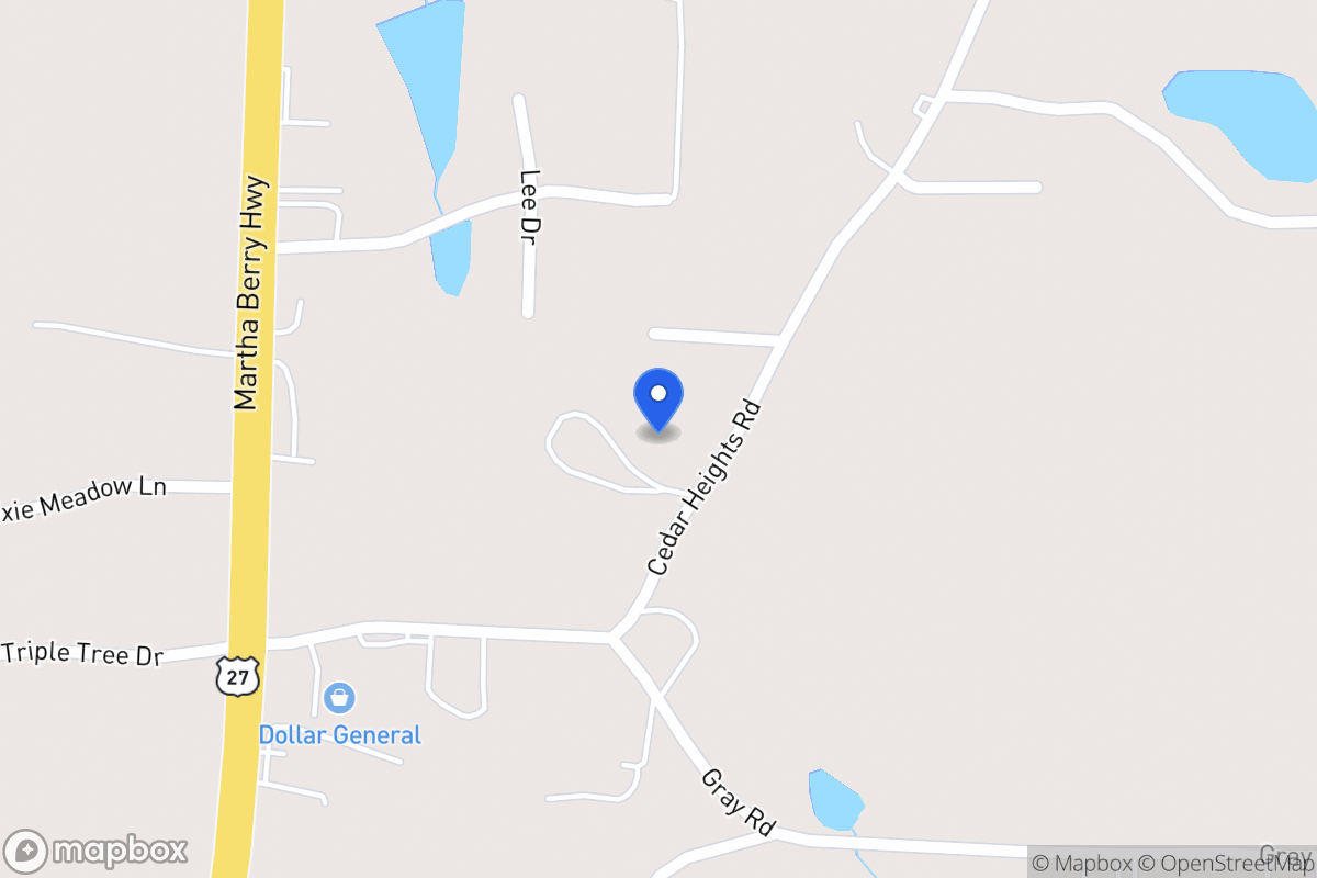 Map of 335 Cedar Heights Rd