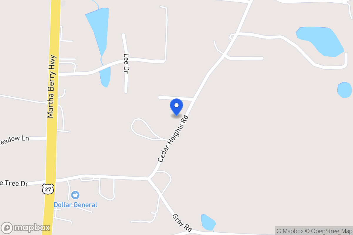 Map of 325 Cedar Heights Rd