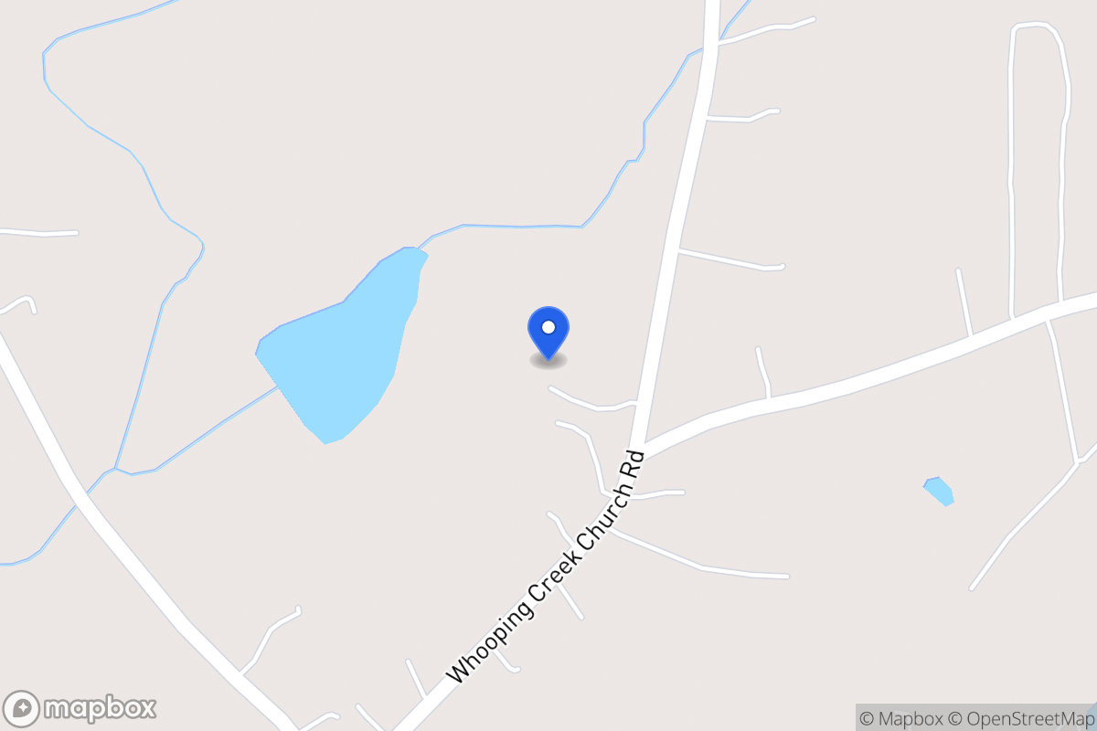 Map of 1053 Whooping Creek Church Rd
