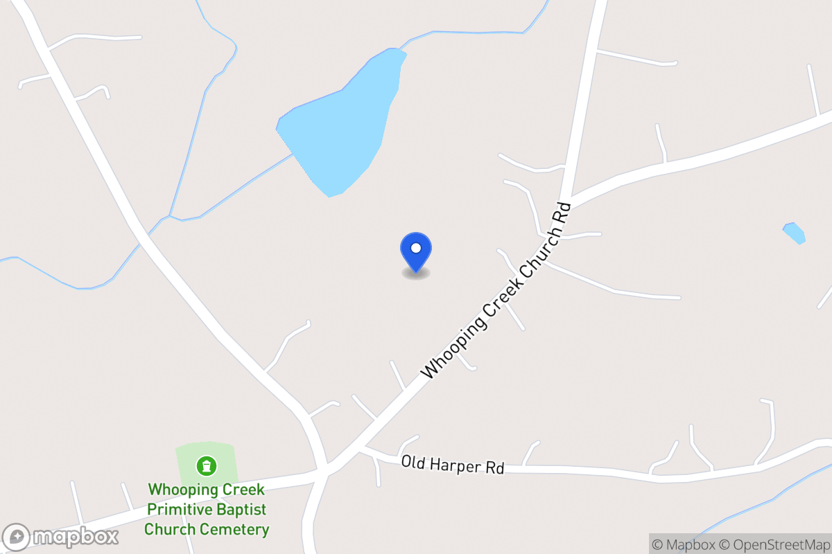Map of Whooping Creek Church Rd