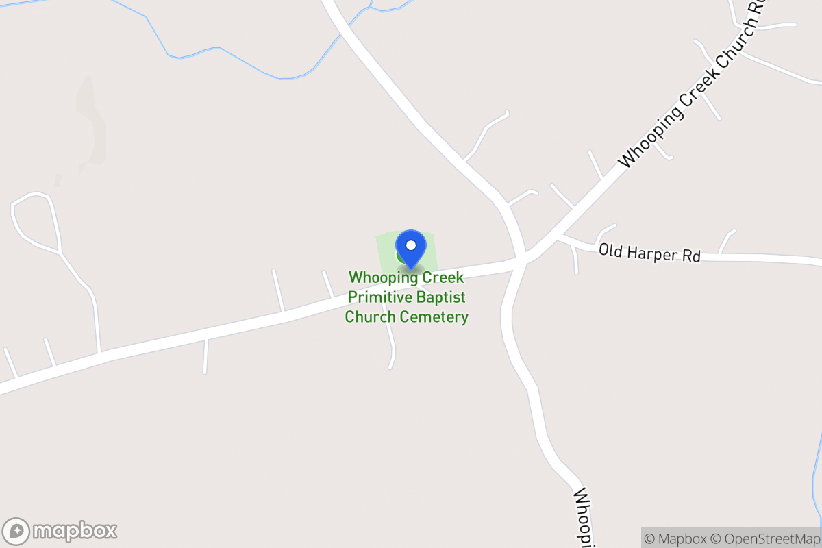 Map of 1308 Whooping Creek Church Rd