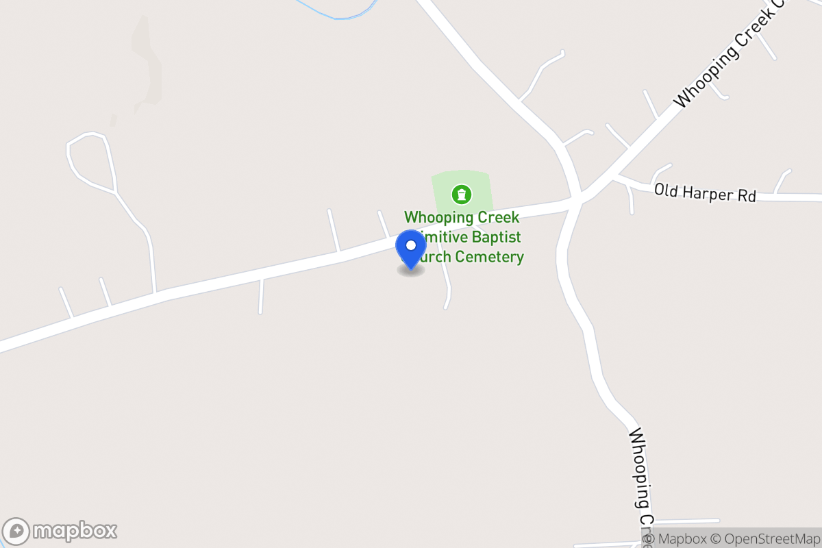 Map of 1344 Whooping Creek Church Rd