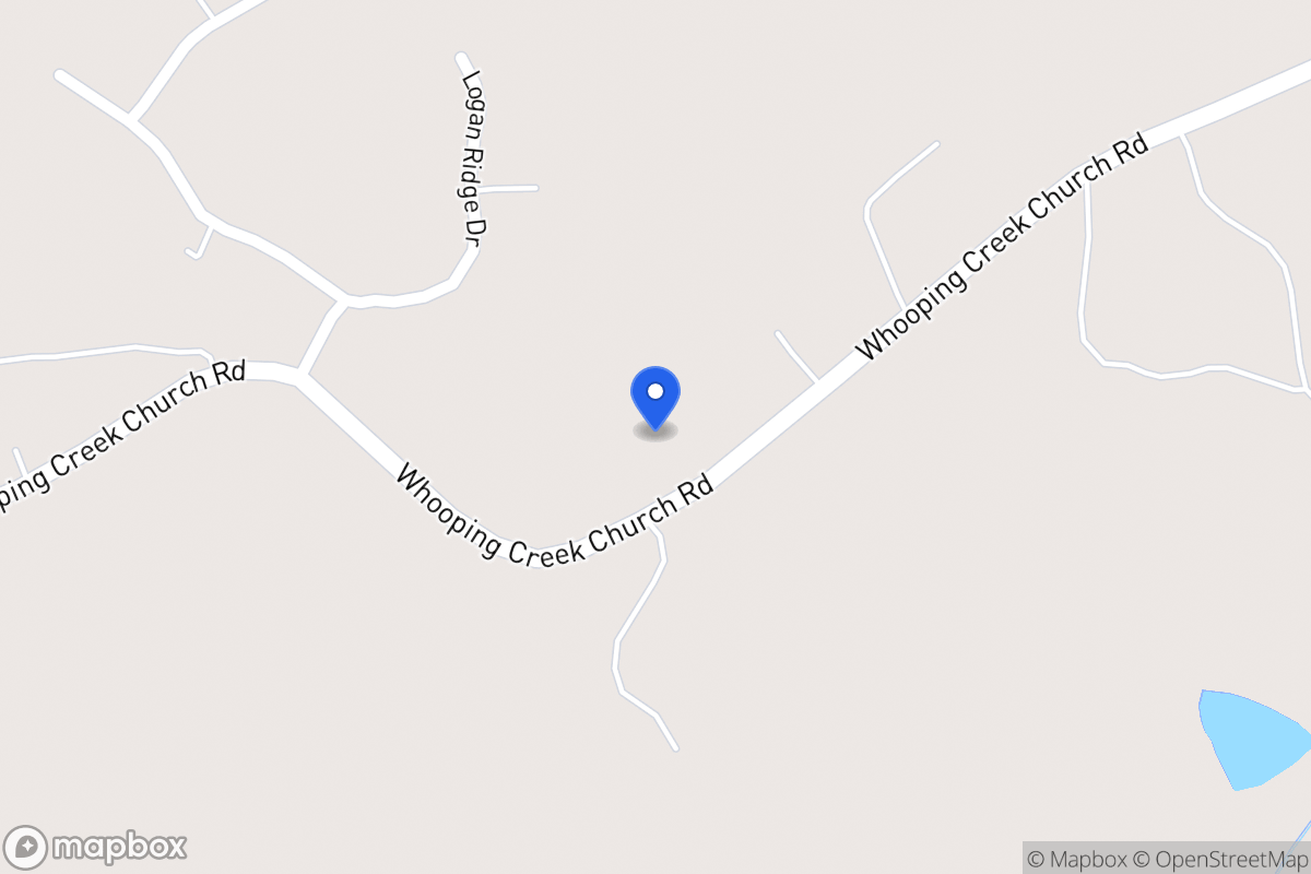 Map of 2025 Whooping Creek Church Rd