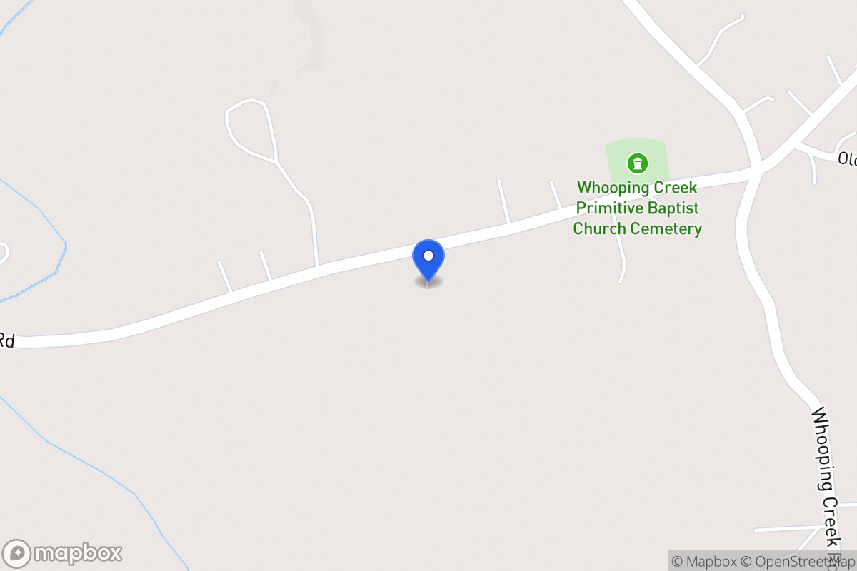 Map of 1412 Whooping Creek Church Rd