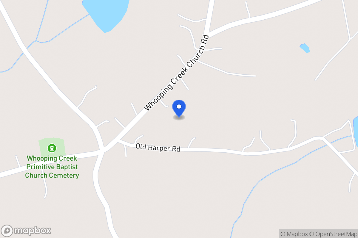 Map of 1182 Whooping Creek Church Rd