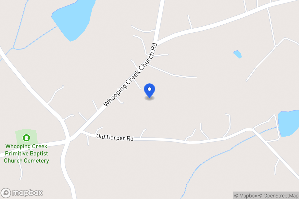 Map of 1158 Whooping Creek Church Rd