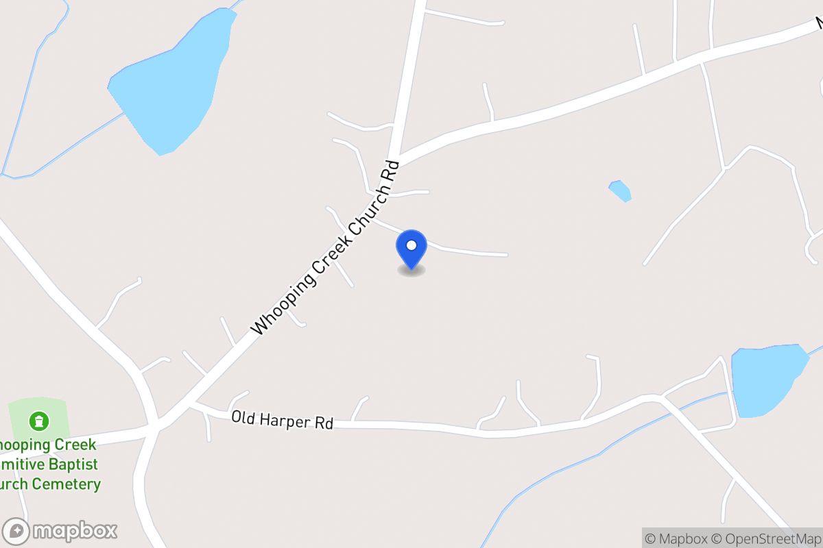 Map of 1132 Whooping Creek Church Rd
