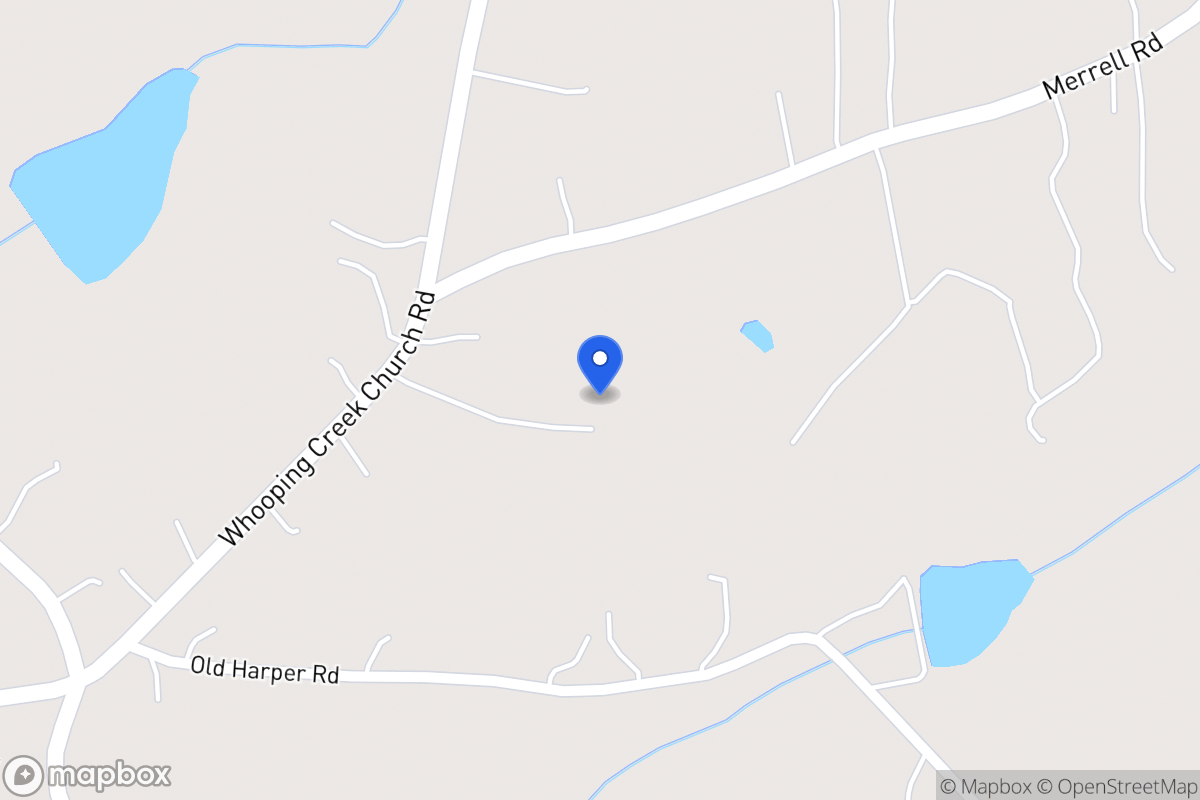 Map of 1112 Whooping Creek Church Rd
