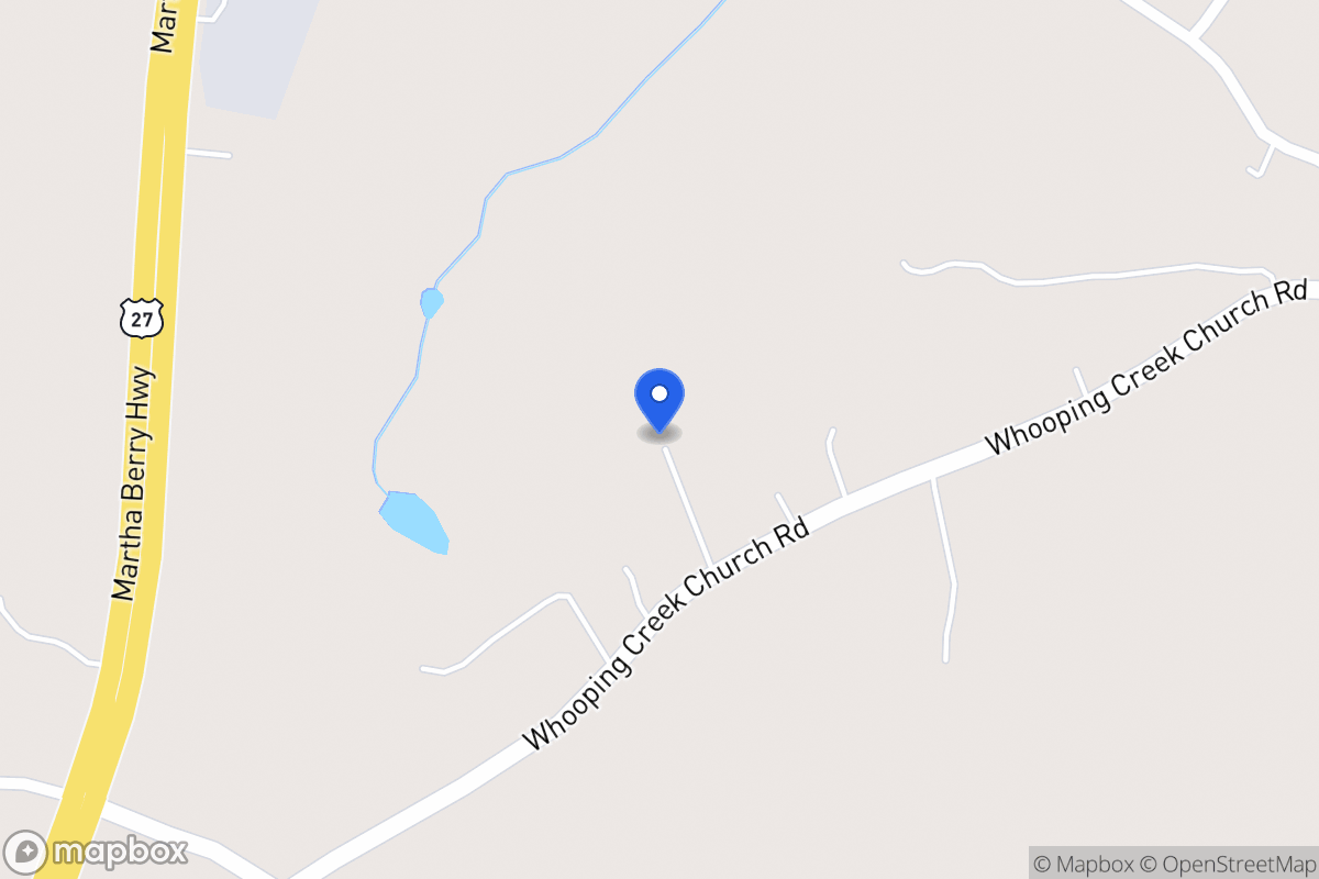 Map of 2355 Whooping Creek Church Rd