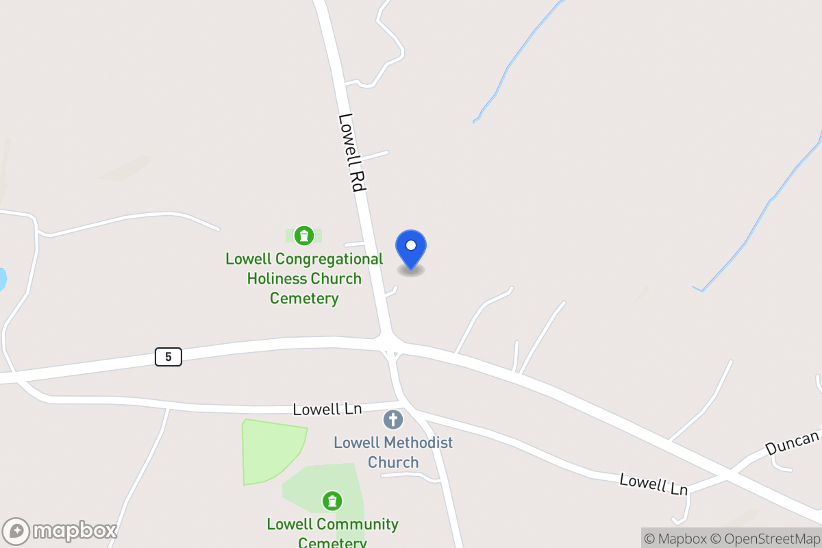 Map of 1752 Lowell Rd