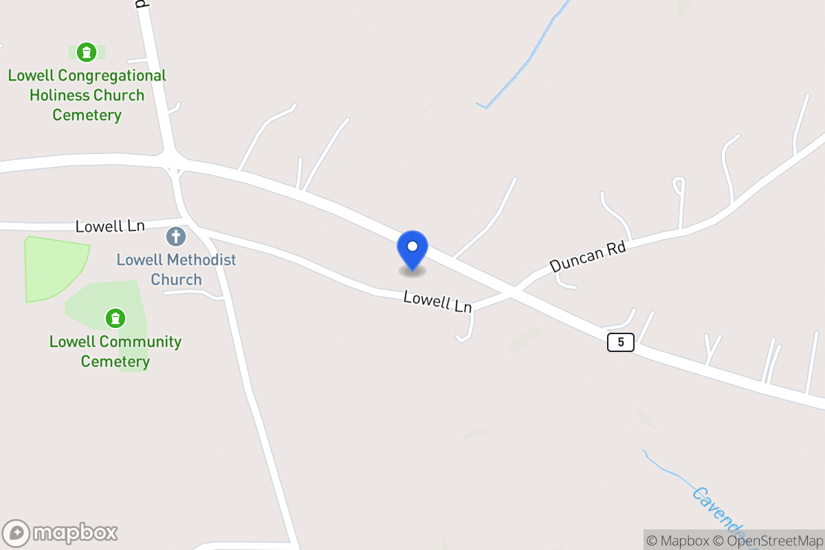 Map of 284 Lowell Ln