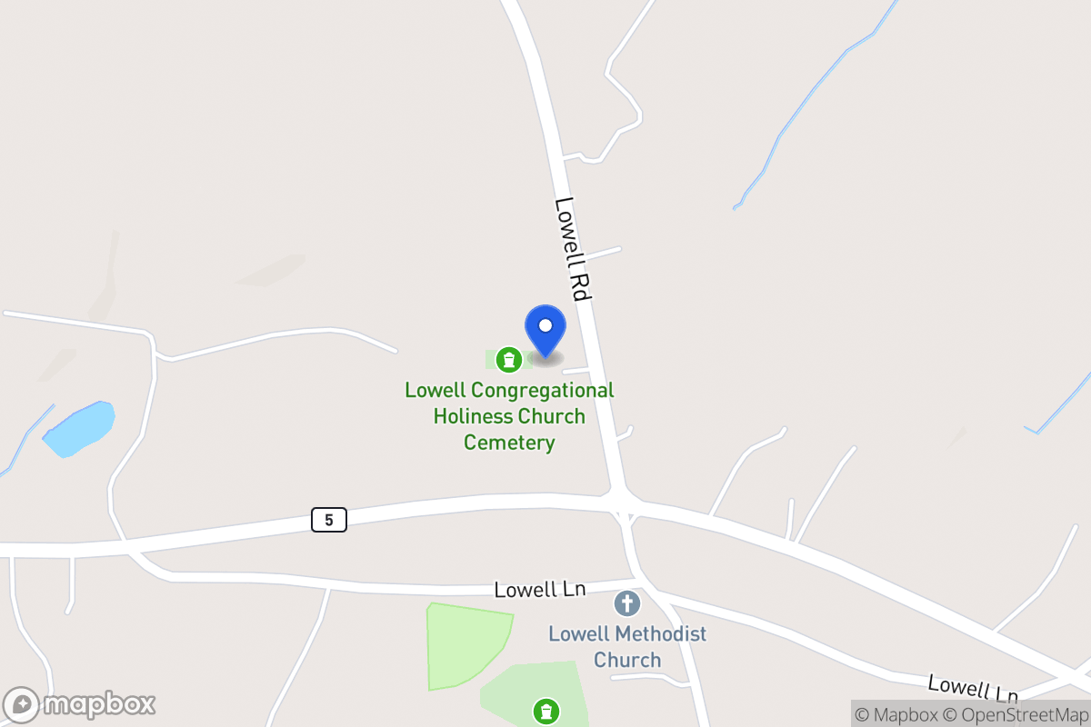 Map of 1725 Lowell Rd
