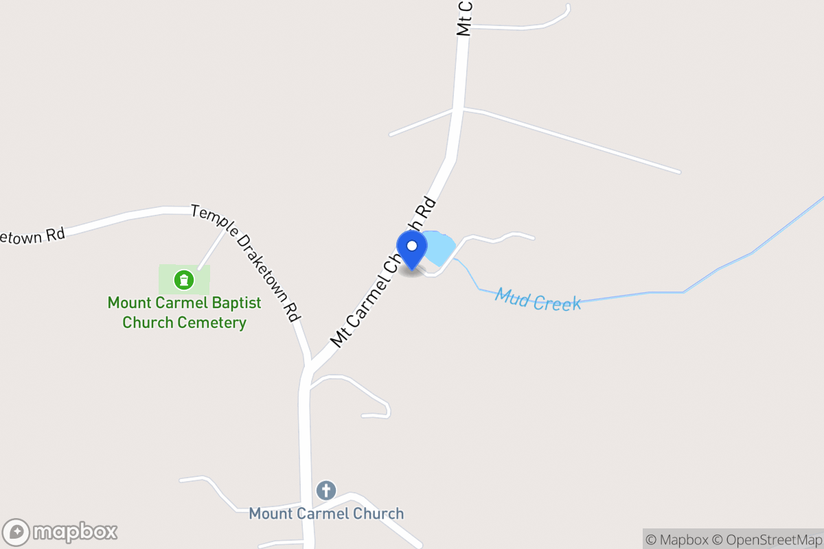 Map of 345 Mt Carmel Church Rd