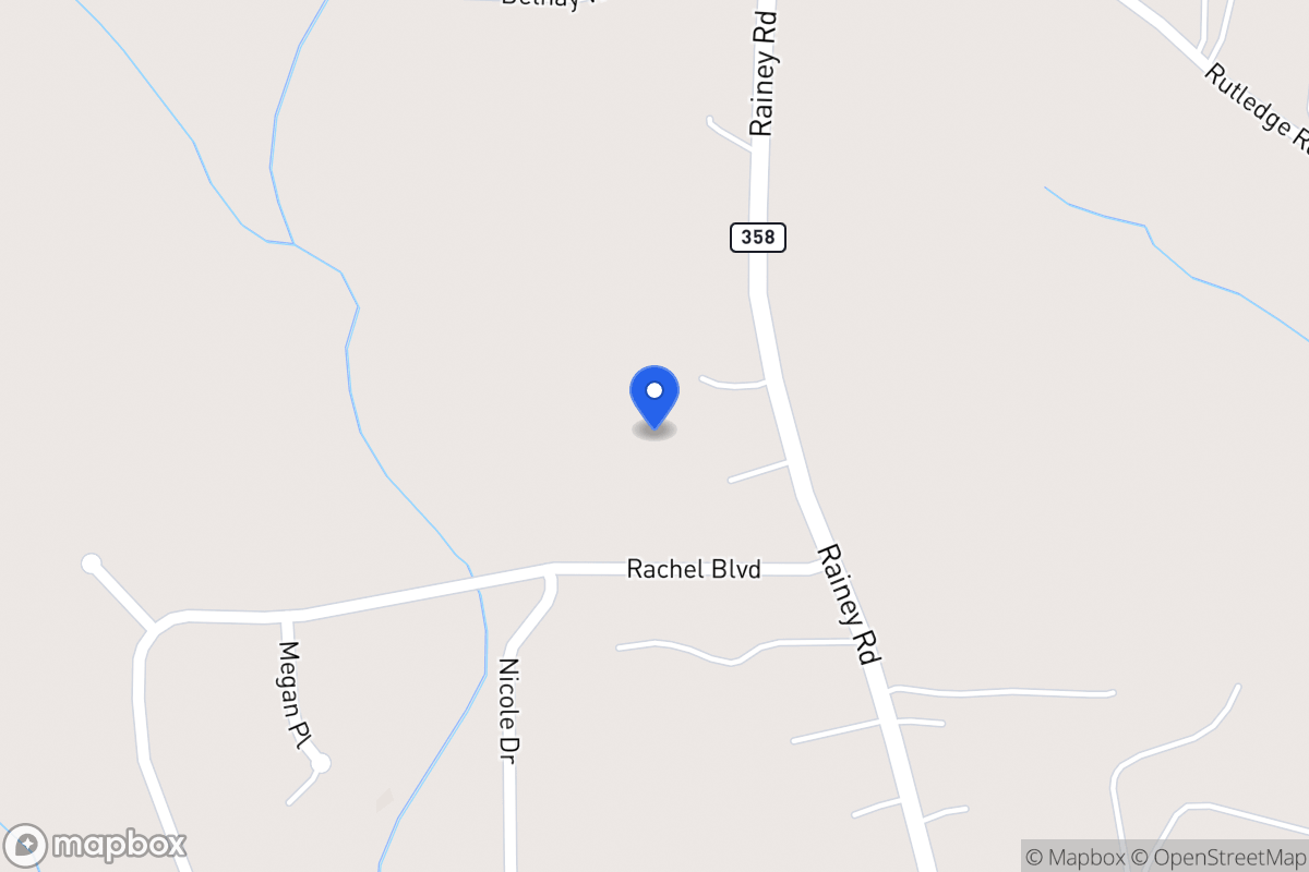 Map of 1128 Rainey Rd
