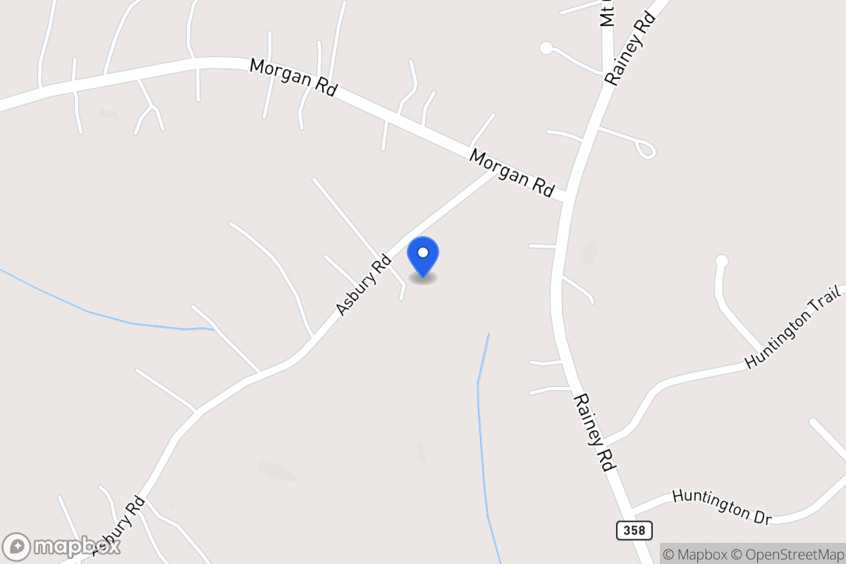 Map of 1329 Asbury Rd