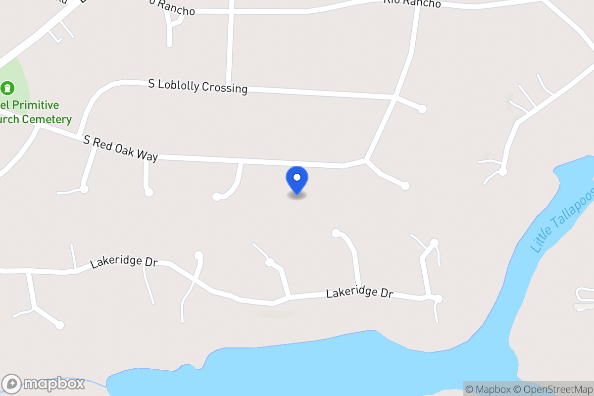 Map of 233 S Red Oak Way
