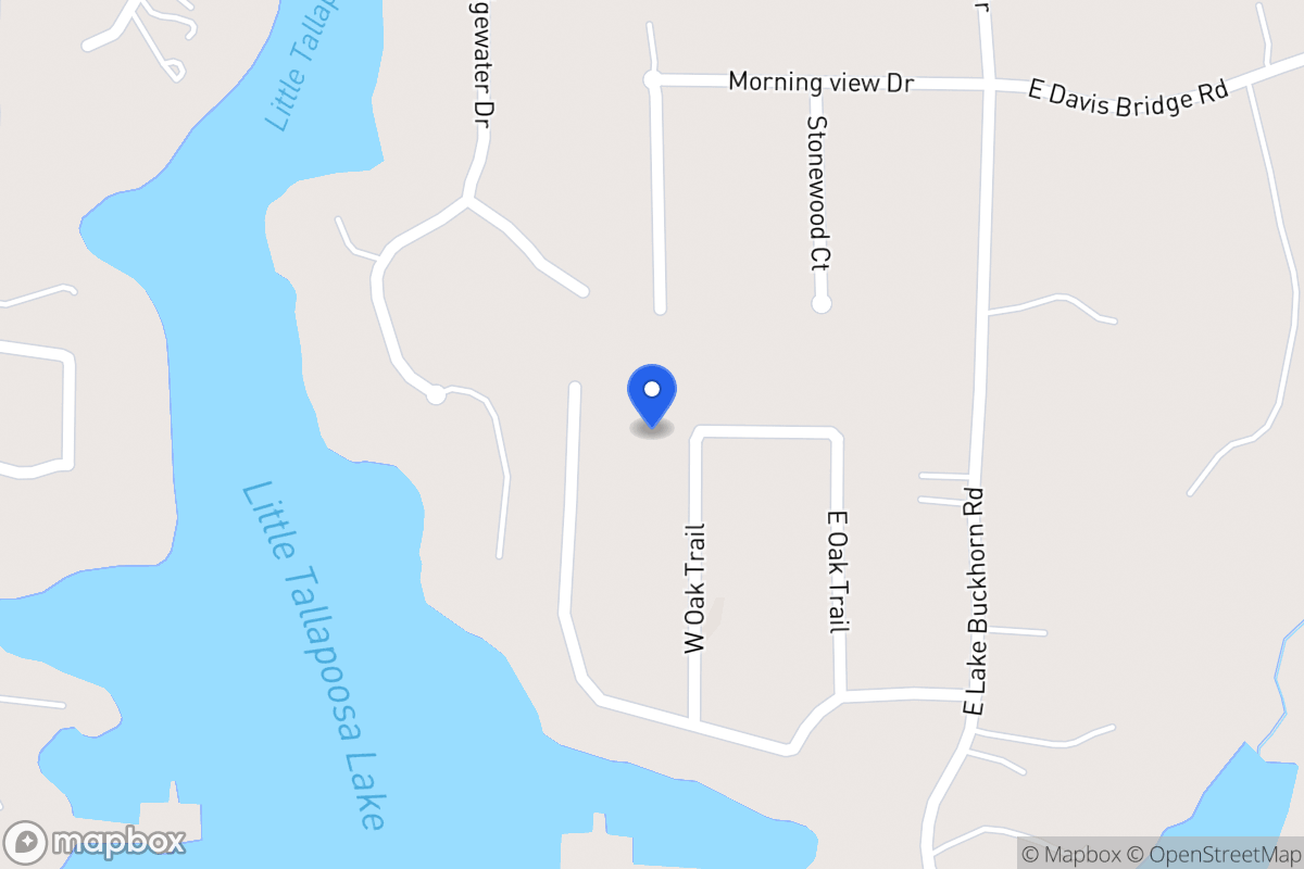 Map of W Oak Trl