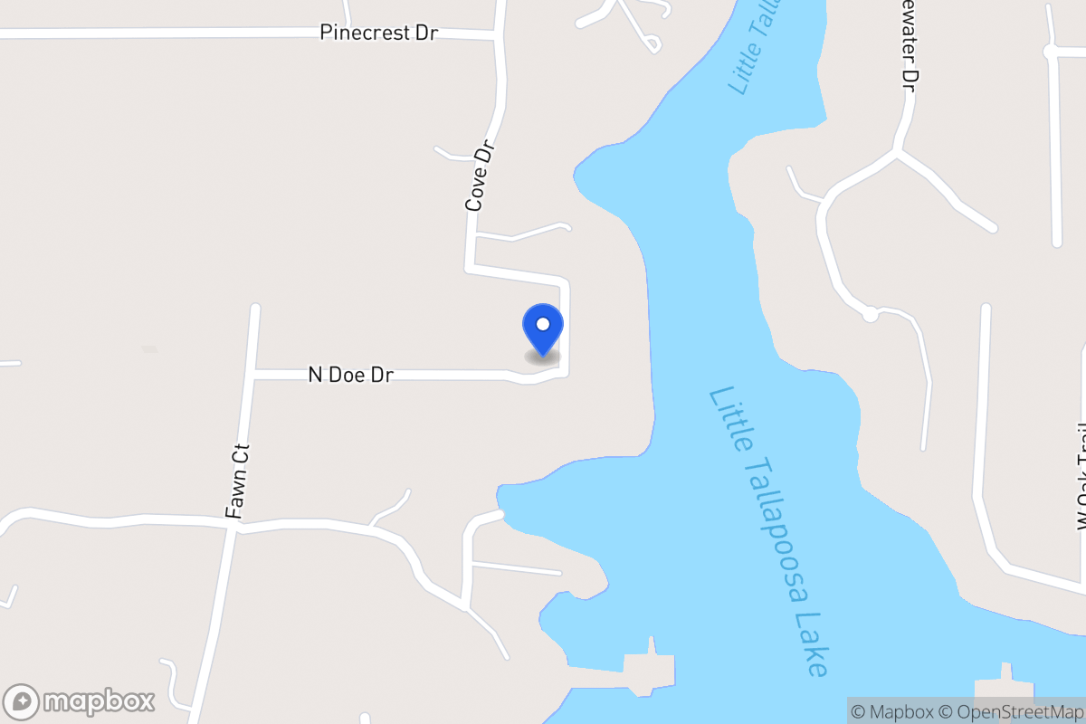Map of N Doe Dr