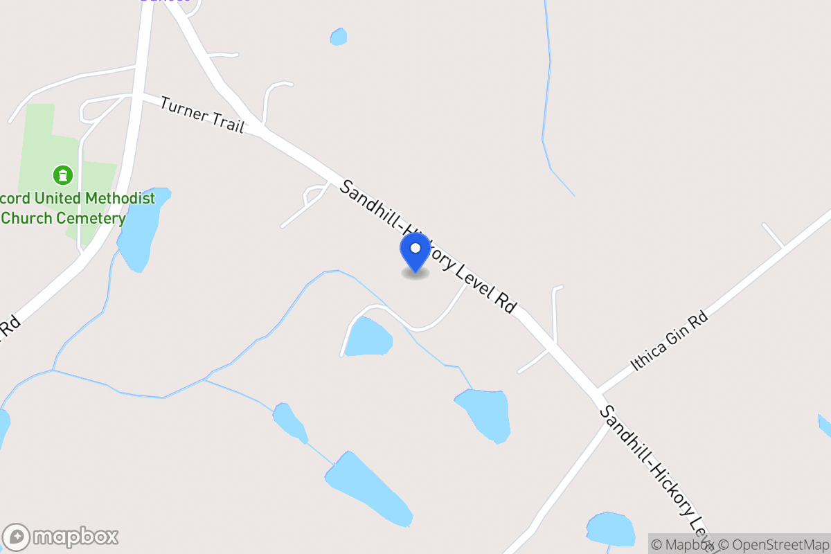 Map of 1638 Sandhill Hickory Level Rd
