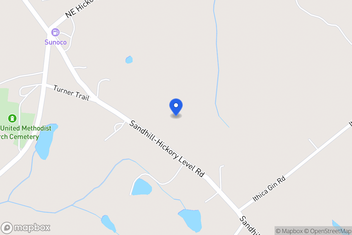 Map of 1645 Sandhill Hickory Level Rd