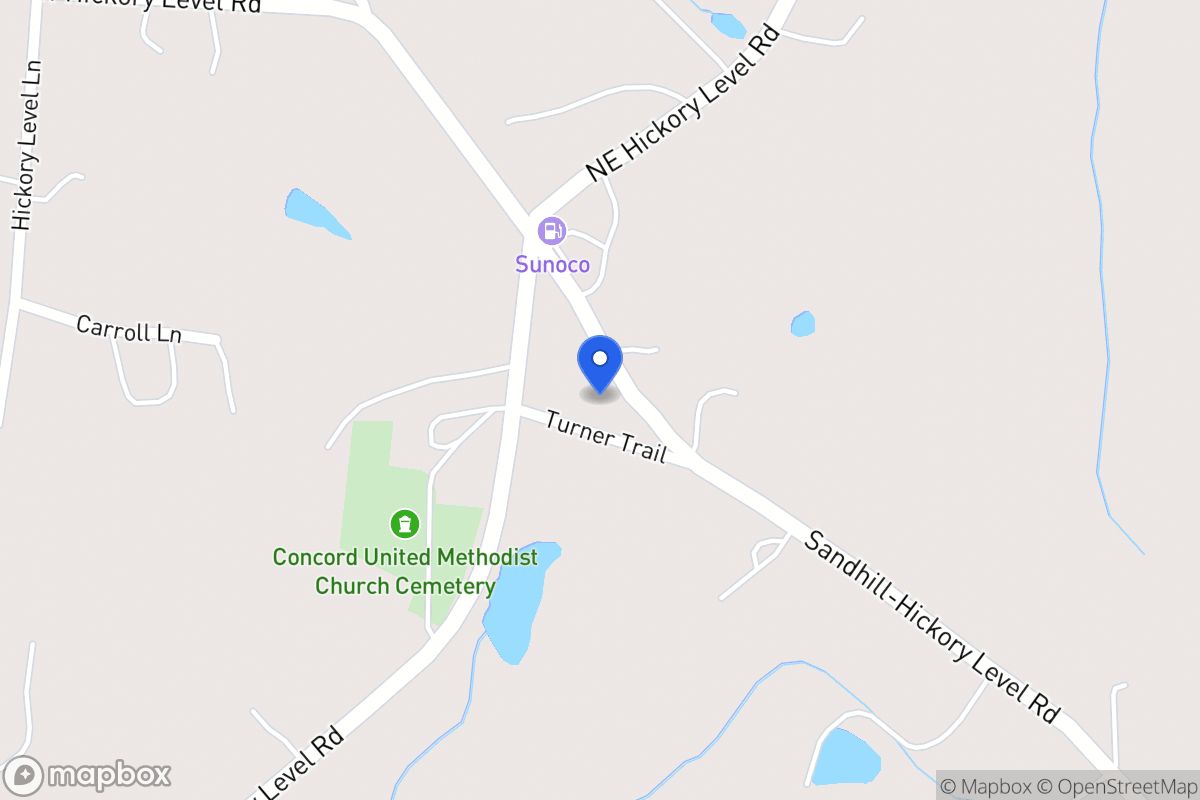 Map of 1724 Sandhill Hickory Level Rd