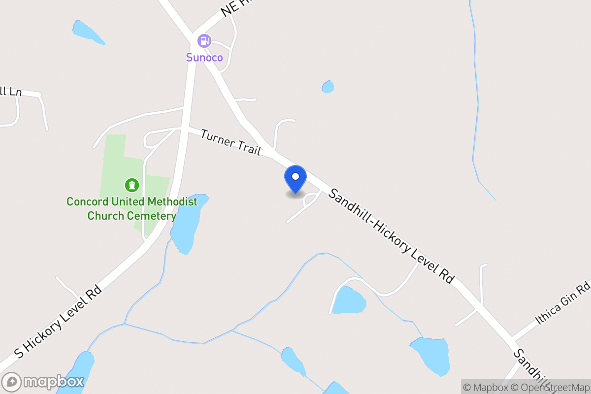 Map of 1704 Sandhill Hickory Level Rd