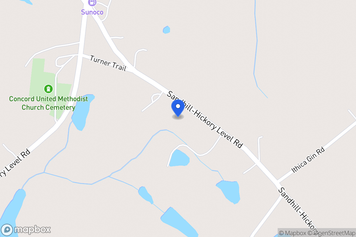 Map of 1670 Sandhill Hickory Level Rd