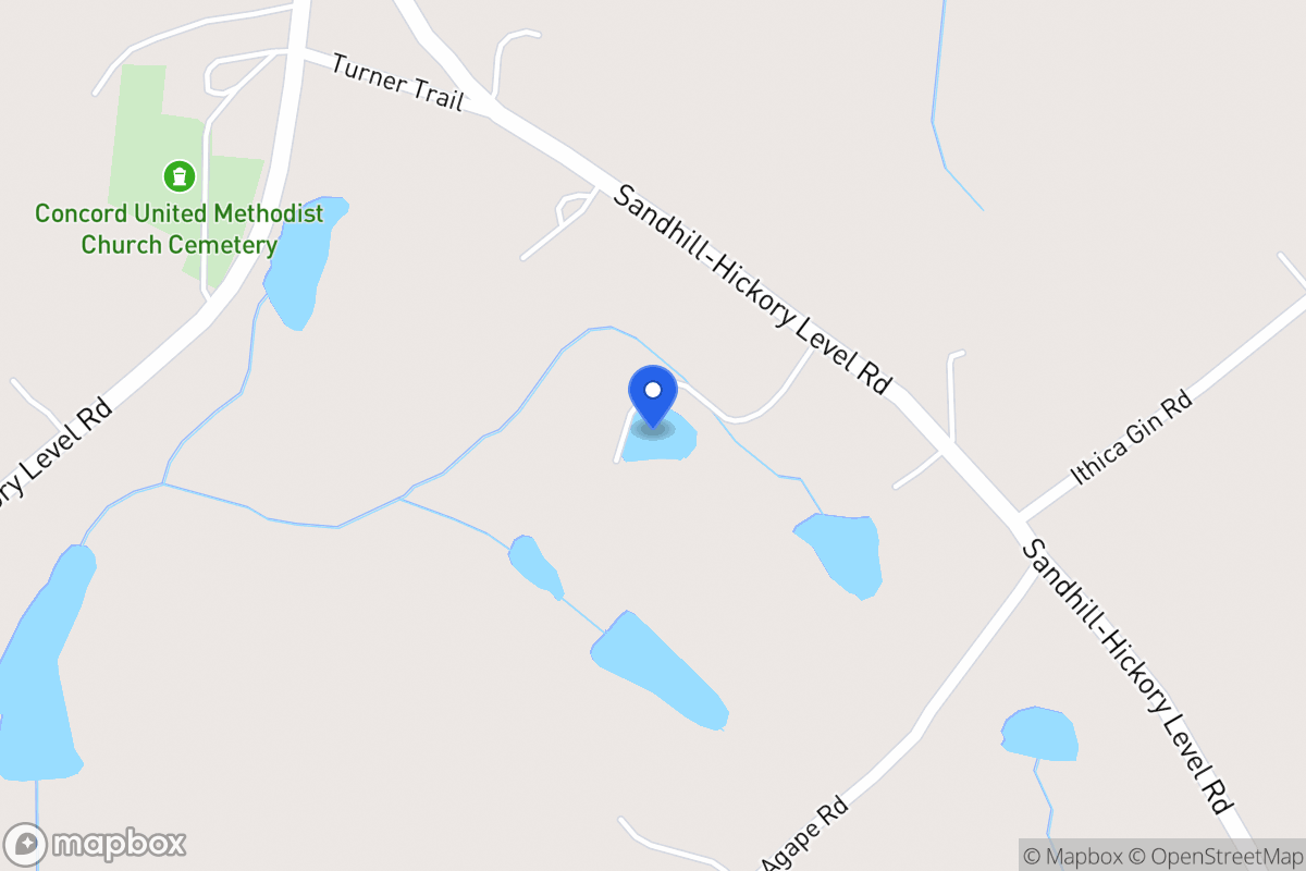 Map of 1628 Sandhill Hickory Level Rd