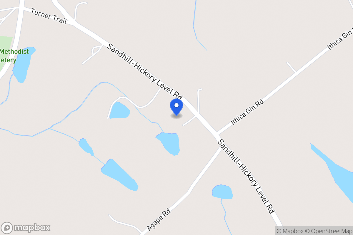 Map of 1600 Sandhill Hickory Level Rd