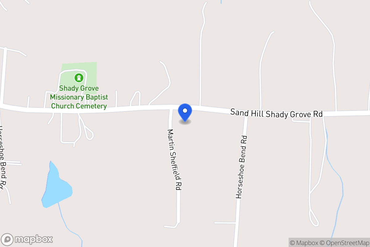 Map of 1170 Sandhill Shady Grove Rd