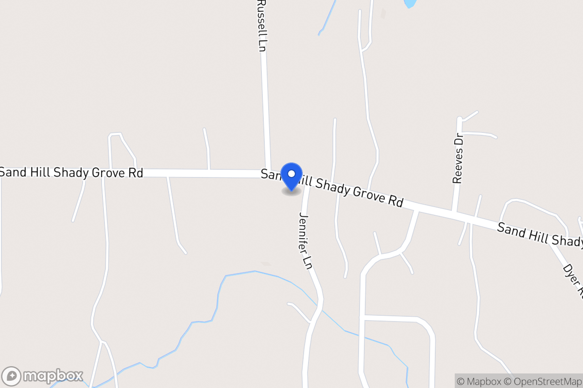 Map of 580 Sandhill Shady Grove Rd