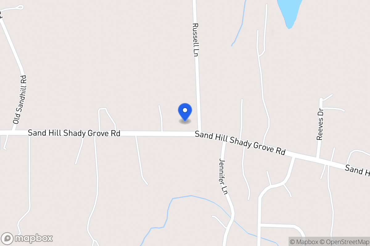 Map of 605 Sandhill Shady Grove Rd