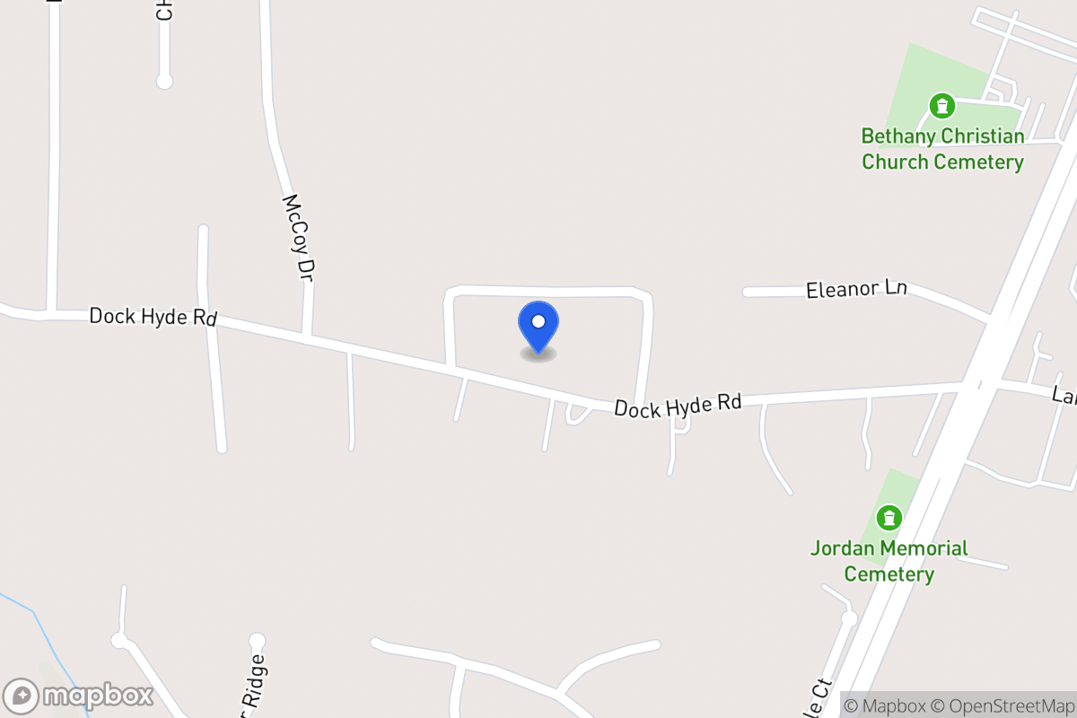 Map of 179 Dock Hyde Rd