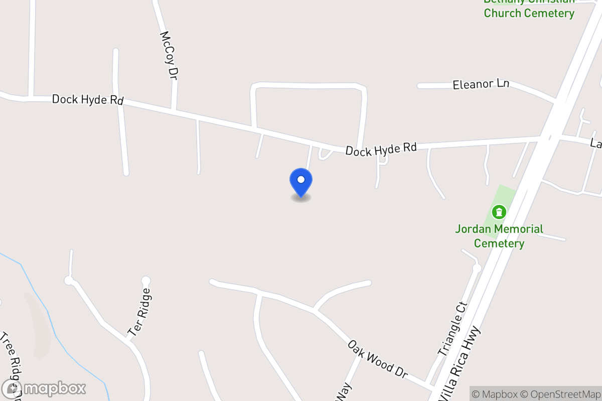 Map of 176 Dock Hyde Rd